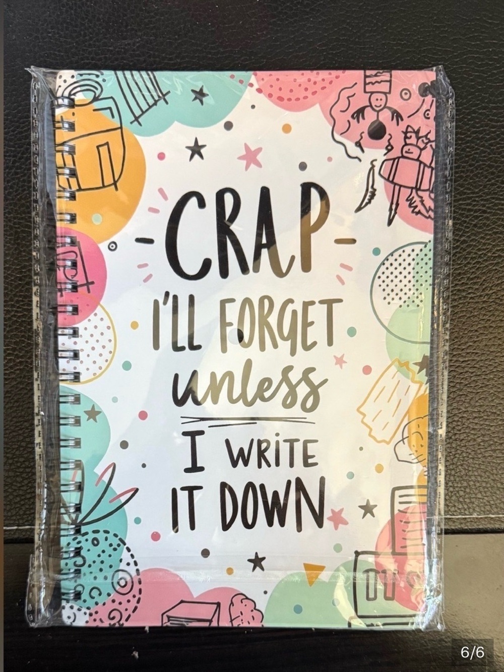 NEW Spiral Notebook – “CRAP I’ll Forget Unless I Write It Down” | NWT | 100 Page